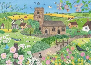 Dorf im Frühling