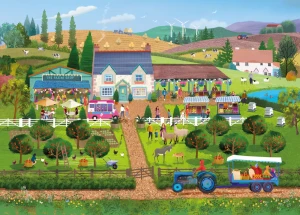 Otter House-Puzzle 1000 Teile: Hofladen-Spaß