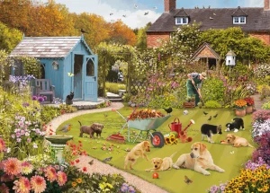 Otter House-Puzzle 1000 Teile: Spaß im Kleingarten