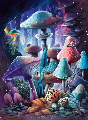 Ravensburger-Puzzle 500 Teile: Pilze im Mondschein