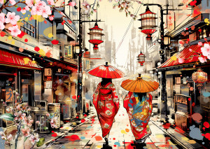 Enjoy Puzzle-Puzzle 1000 Teile: Spaziergang in Tokio