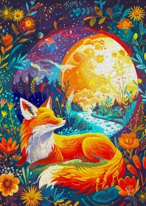 Fuchs im Mondlicht