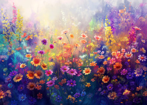Enjoy Puzzle-Puzzle 1000 Teile: Blühende Blumenwiese