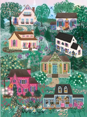 Galison/Mudpuppy-Puzzle 1000 Teile: The Cottage Hills