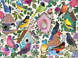 Bunte Vogelhäuser