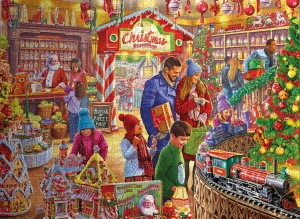 Gibsons-Puzzle 1000 Teile: Weihnachtszeit im Süßwarenladen