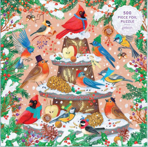 Galison/Mudpuppy-Puzzle 500 Teile: Festliche Federn