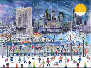 Galison/Mudpuppy-Puzzle 1000 Teile: Schneefall über New York City