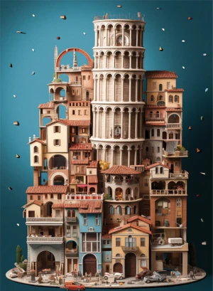 Perre-Puzzle 1000 Teile: Turm von Pisa