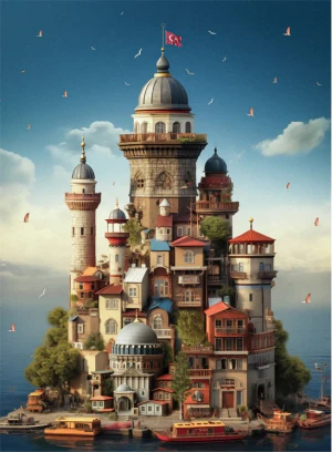 Perre-Puzzle 1000 Teile: Der Leanderturm