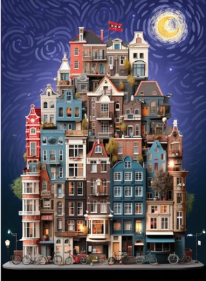 Sternennacht über Amsterdam