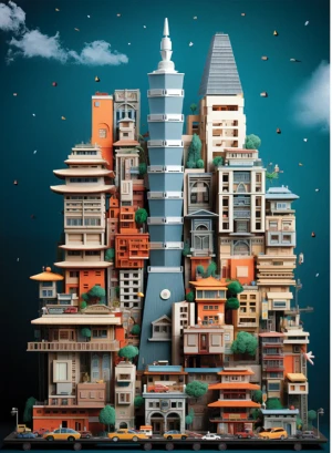 Perre-Puzzle 1000 Teile: Metropole Taipeh