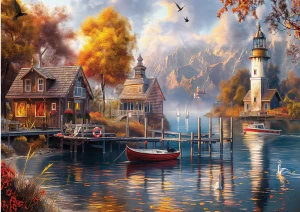 Perre-Puzzle 1500 Teile: Herbst am See