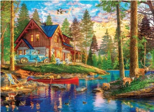 Perre-Puzzle 4000 Teile: Wochenendurlaub am Fluss