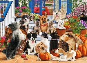 Trefl Puzzle-Puzzle 1000 Teile: Niedliche Hunde - Holzpuzzle