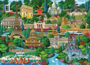 Trefl Puzzle-Puzzle 1000 Teile: Frankreich Entdecken - Holzpuzzle