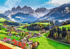 Trefl Puzzle-Puzzle 1000 Teile: Dorf im Alpenvorland
