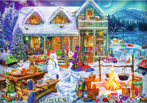 Trefl Puzzle-Puzzle 1000 Teile: Weihnachten am See