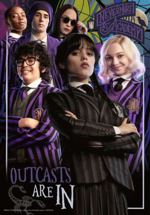 Ravensburger-Puzzle 300 Teile: Wednesday|Outcasts Are In