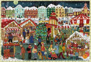 Weihnachtsmarkt - Holzpuzzle