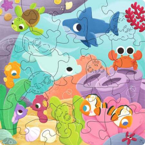 Farbenspiel der Meere - Holzpuzzle
