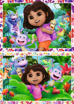 Ravensburger-Puzzle 24 Teile: Dora|Die Forscherin mit ihren Freunden