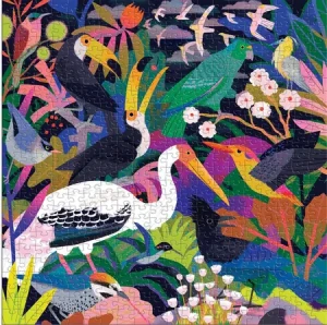 Bunte Vögel - nachtleuchtendes Puzzle