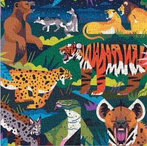 Gefährliche Raubtiere - nachtleuchtendes Puzzle