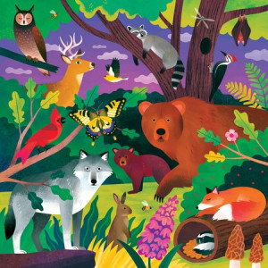 Tiere des Waldes - nachtleuchtendes Puzzle