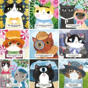 Bücherwütige Katzen