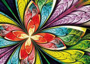 Bunte Blumenblätter