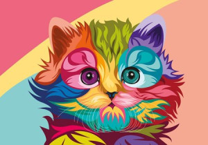 Niedliche bunte Katze