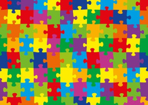 Bunte Puzzleteile