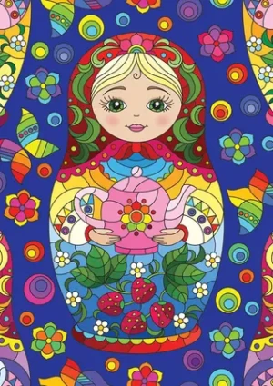 Bunte Matrjoschka