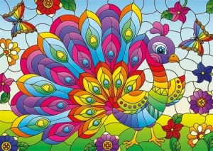 Bunter Pfau