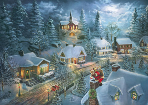 Santas Silent Night, Kinkade