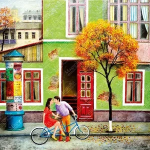 Kuss im Herbst