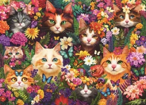 Blumige Katzen