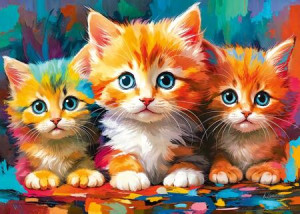 Drei kleine Katzenkinder