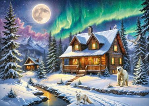 Nordlichter im Winter