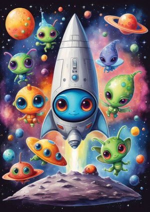 Lustige Aliens