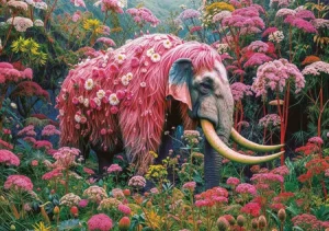 Floraler Elefant