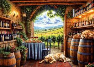 Hunde in der Weinstube