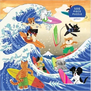 Die große Welle mit Katzen und Hunden