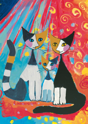 Rosina Wachtmeister - Glückliche Katzenfamilie
