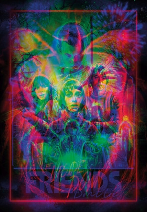 Stranger Things - Metamorphic Art Collection 1 - mit Rahmen und Beleuchtung