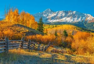 Der Blick in Wilson Peak im Herbst