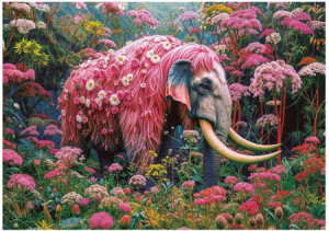 Elefant mit Blumen
