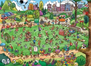 Verrückter Fussballplatz