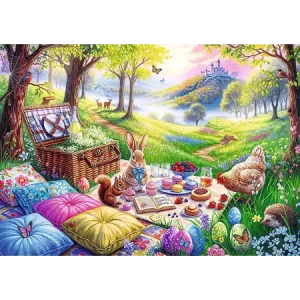 Oster Picknick auf der Wiese